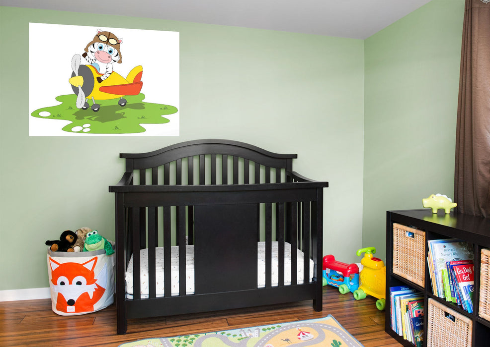 Fathead Nursery: Planes Zebra Mural - Removable Wall Adhesive Decal