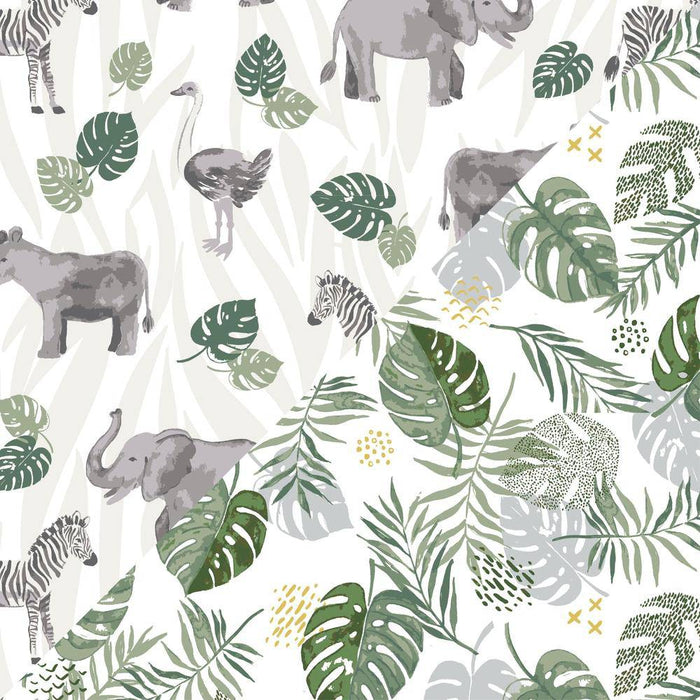 Bebe Au Lait® Jungle + Rainforest Premium Cotton MuslinBurp Cloth Set, 2 Pack