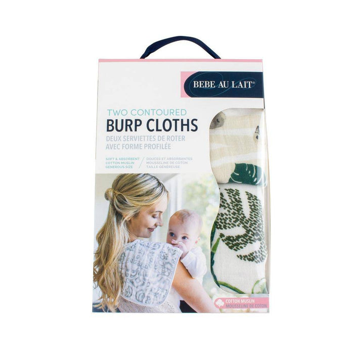 Bebe Au Lait® Jungle + Rainforest Premium Cotton MuslinBurp Cloth Set, 2 Pack