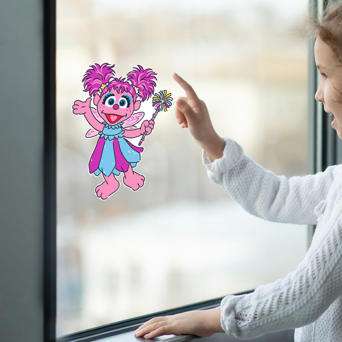 Fathead Abby Cadabby Window Cling - Officially Licensed Sesame Street Removable Window Static Decal