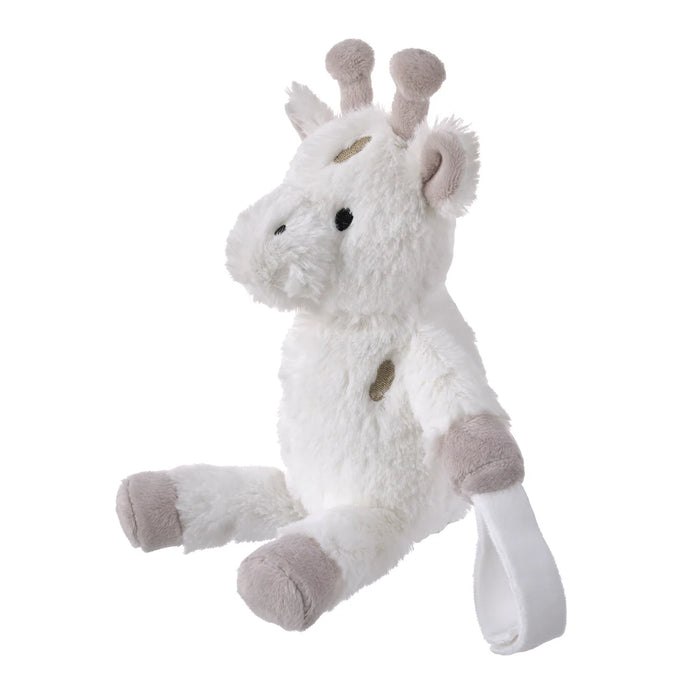 Little Love by NoJo Giraffe Shaped White and Tan Plush Pacifier Buddy