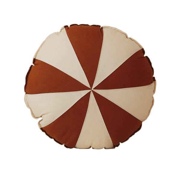 Moi Mili “Caramel Circus” Round Patchwork Pillow