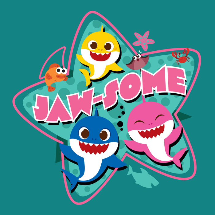 Fathead Baby Shark: Happy Friends Poster - Officially Licensed Nickelodeon Removable Adhesive Decal