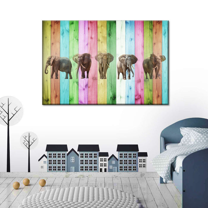 ElephantStock Color Stripe Elephants