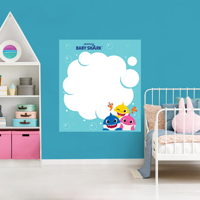 Fathead Baby Shark: Watching You Dry Erase - Officially Licensed Nickelodeon Removable Adhesive Decal