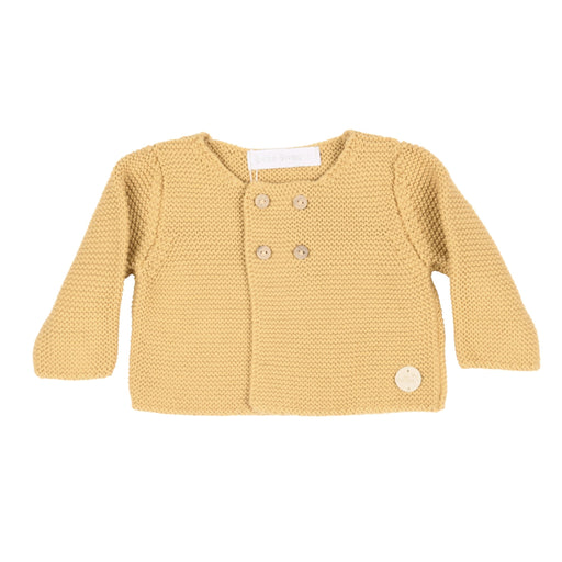 Bebe Sweeny Baby Mustard Yellow Organic Cotton Knit Cardigan