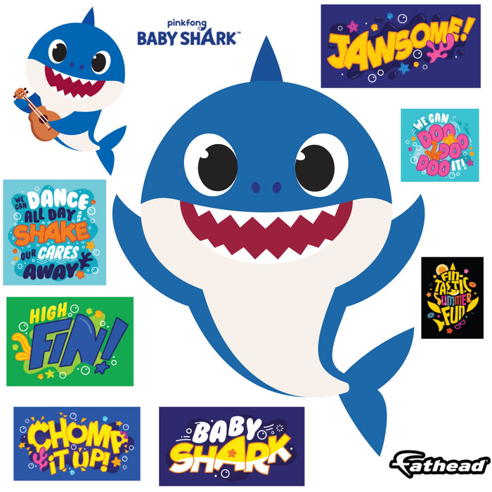 Fathead Baby Shark: Daddy Shark RealBig - Officially Licensed Nickelodeon Removable Adhesive Decal