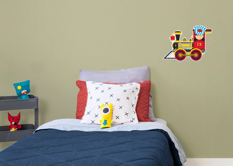 Fathead Nursery:  Engine Icon        -   Removable Wall   Adhesive Decal