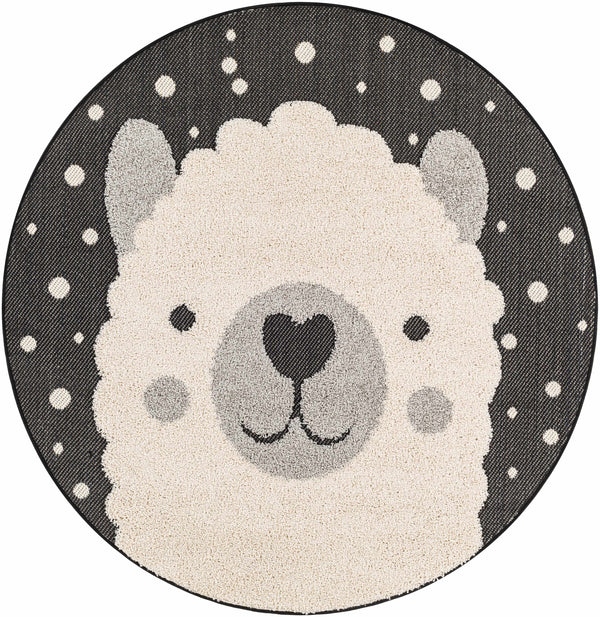 Hauteloom Kids Llama Round Nursery Rug