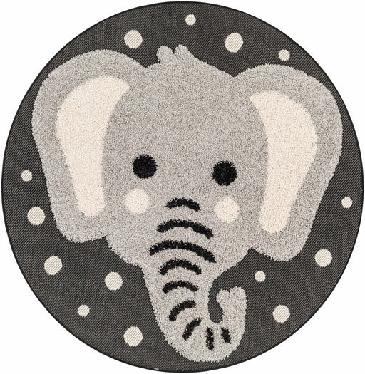 Hauteloom Kids Elephant Round Nursery Rug