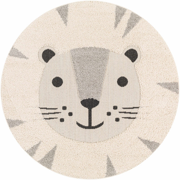 Hauteloom Kids Lion Round Nursery Rug