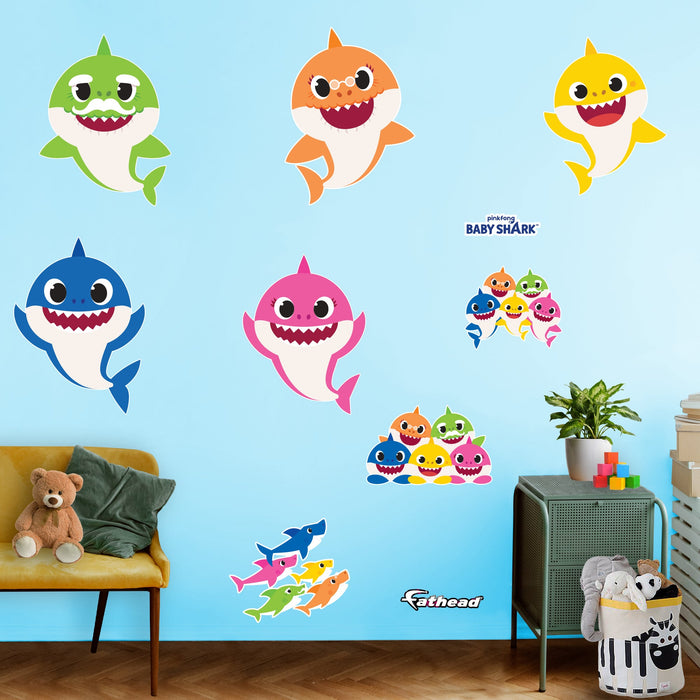 Fathead Baby Shark: Everybody Collection - Officially Licensed Nickelodeon Removable Adhesive Decal