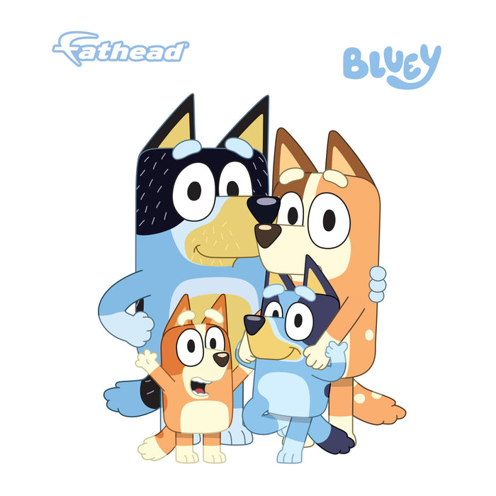 Fathead Bluey: Family Pose Icon - Officially Licensed BBC Removable Adhesive Decal