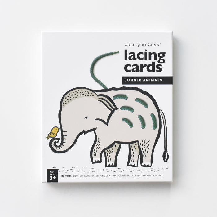 Wee Gallery Lacing Cards - Jungle Animals