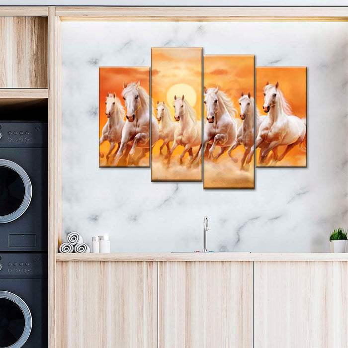 ElephantStock Seven Running Horses Wall Art