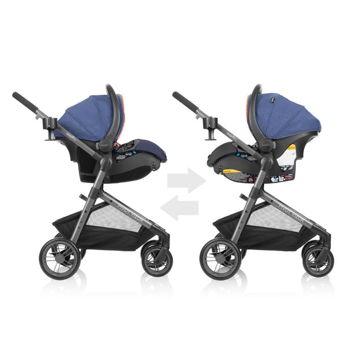 Evenflo® Pivot Vizor Travel System with LiteMax Infant Car Seat