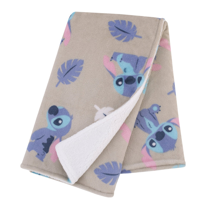 Disney Stitch Sherpa Baby Blanket