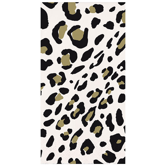 Party Decorations Leopard Guest Towel 16ct