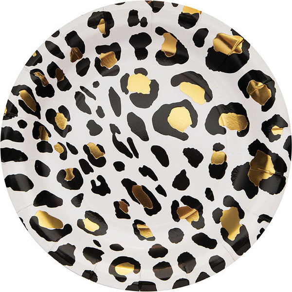 Party Decorations Leopard Dinner Plate, Foil 8ct