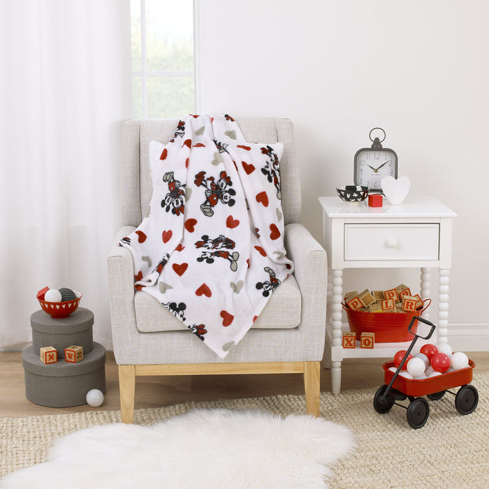 Disney Mickey Mouse & Minnie Mouse Baby Blanket