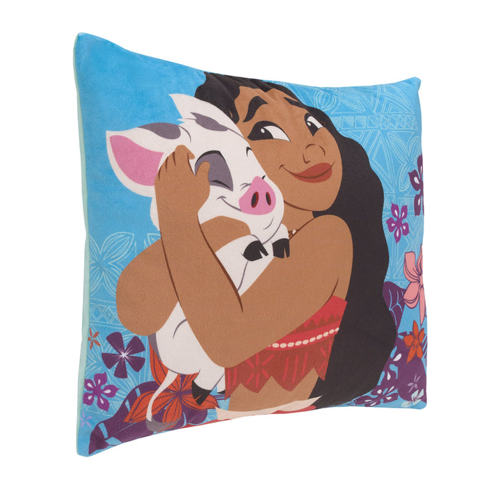Disney Moana Free as the Ocean Pua Pig Tropical Toddler Pillow
