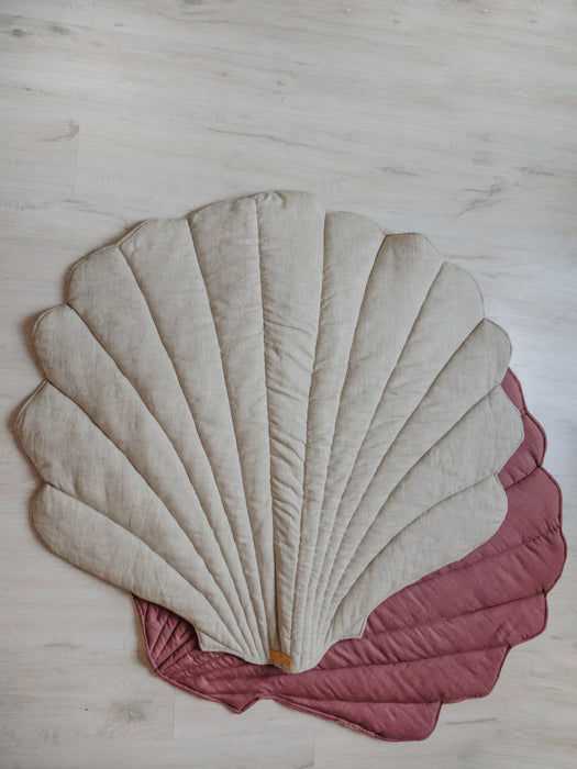 Moi Mili Linen “Sand” Shell Mat