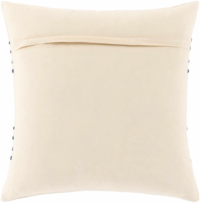 Hauteloom Listie Beige Navy Striped Accent Pillow