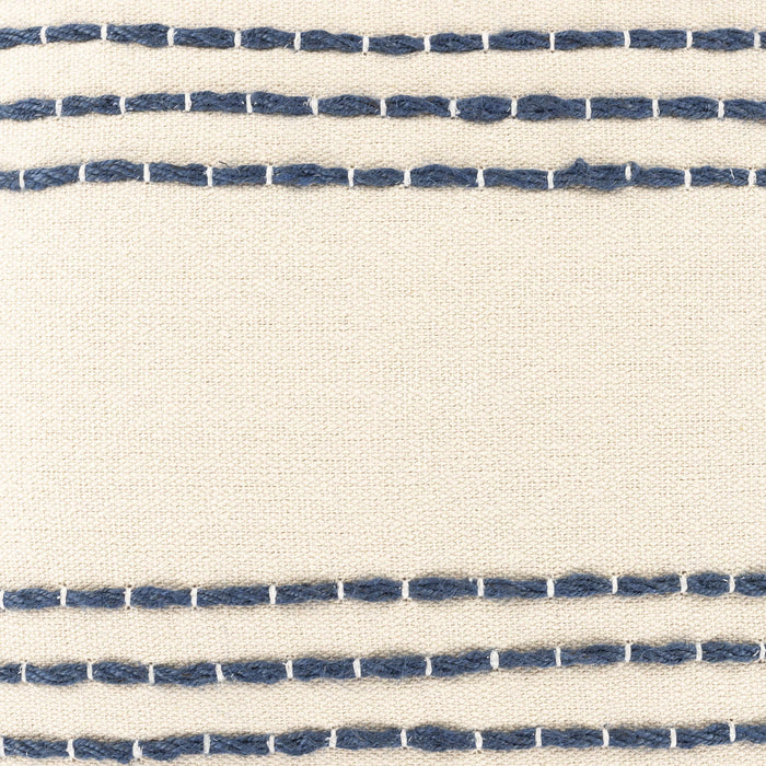 Hauteloom Listie Beige Navy Striped Accent Pillow