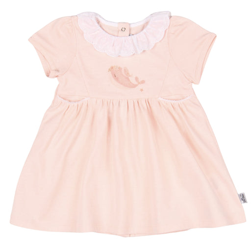 Bebe Sweeny Girls Cloud Pink Organic Cotton Jersey Dress