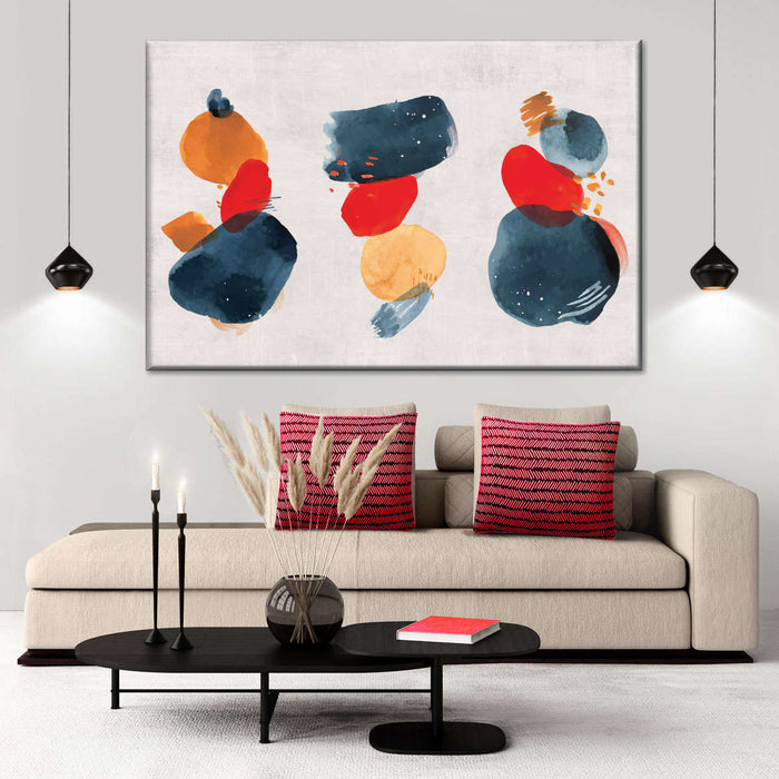 ElephantStock Watercolor Blotches Canvas Set Wall Art