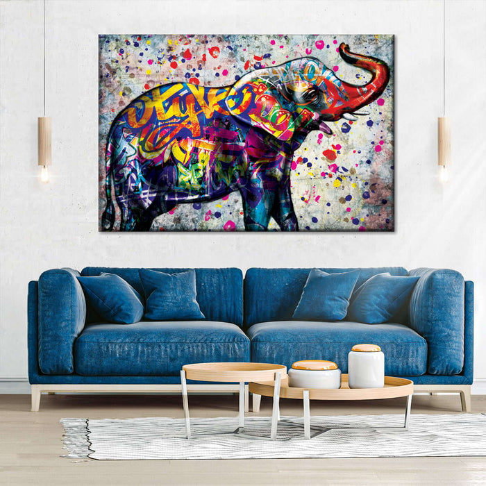 ElephantStock Epic Colorful Elephant Wall Art