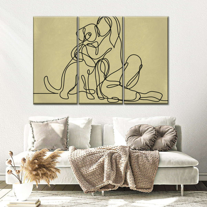 ElephantStock Woman Loving Dog Wall Art