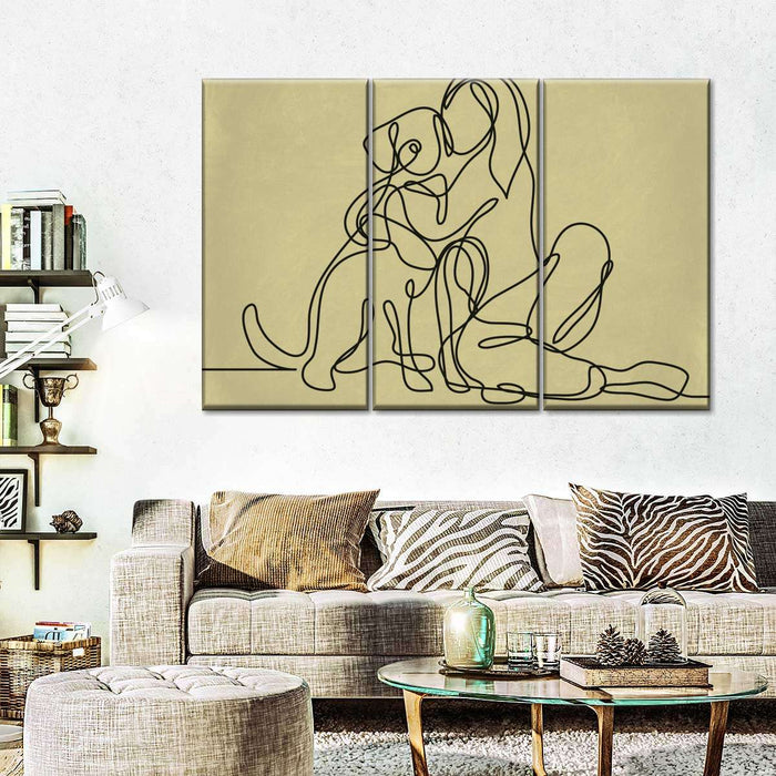 ElephantStock Woman Loving Dog Wall Art