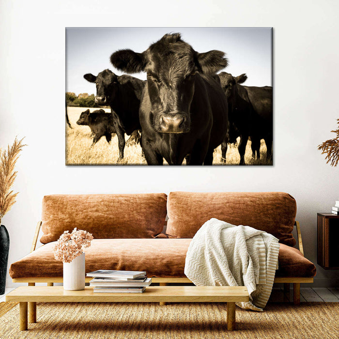 ElephantStock Black Angus Cattle Wall Art