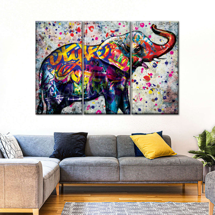 ElephantStock Epic Colorful Elephant Wall Art