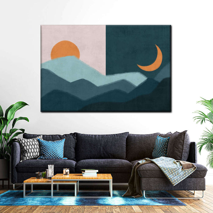 ElephantStock Sun And Moon Outdoor Wall Art