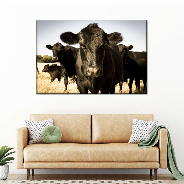 ElephantStock Black Angus Cattle Wall Art