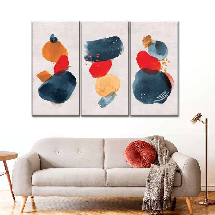 ElephantStock Watercolor Blotches Canvas Set Wall Art