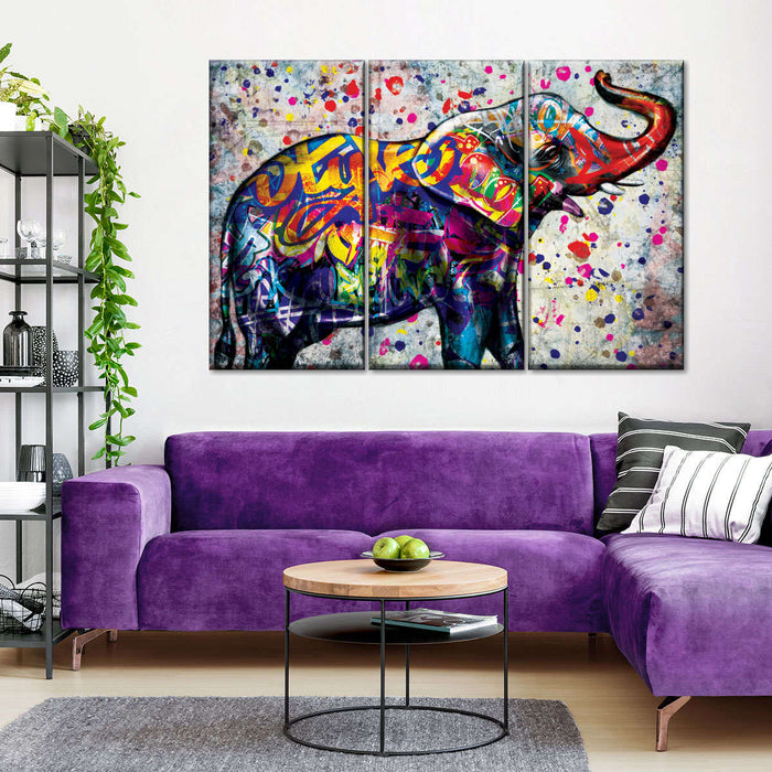 ElephantStock Epic Colorful Elephant Wall Art