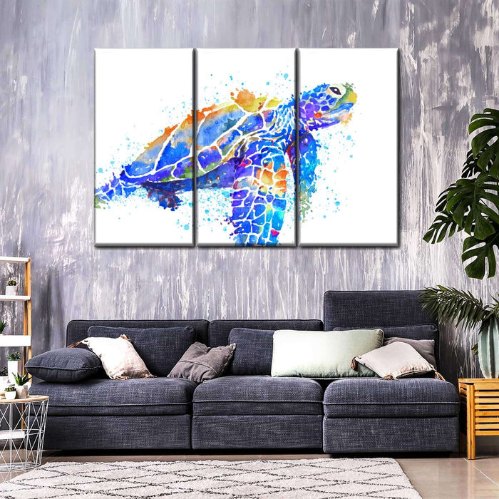 ElephantStock Sea Turtle Watercolor Wall Art