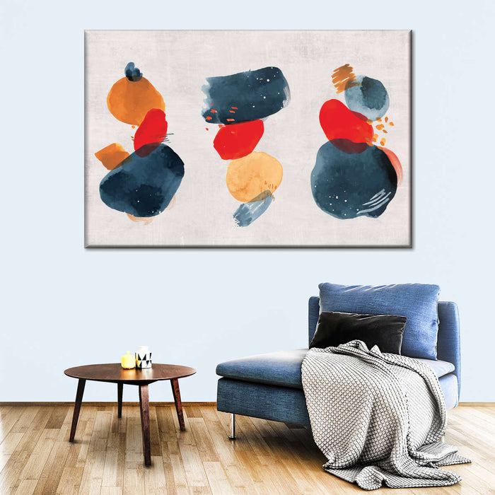 ElephantStock Watercolor Blotches Canvas Set Wall Art