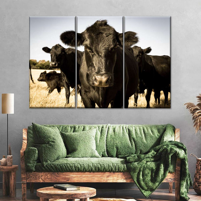 ElephantStock Black Angus Cattle Wall Art