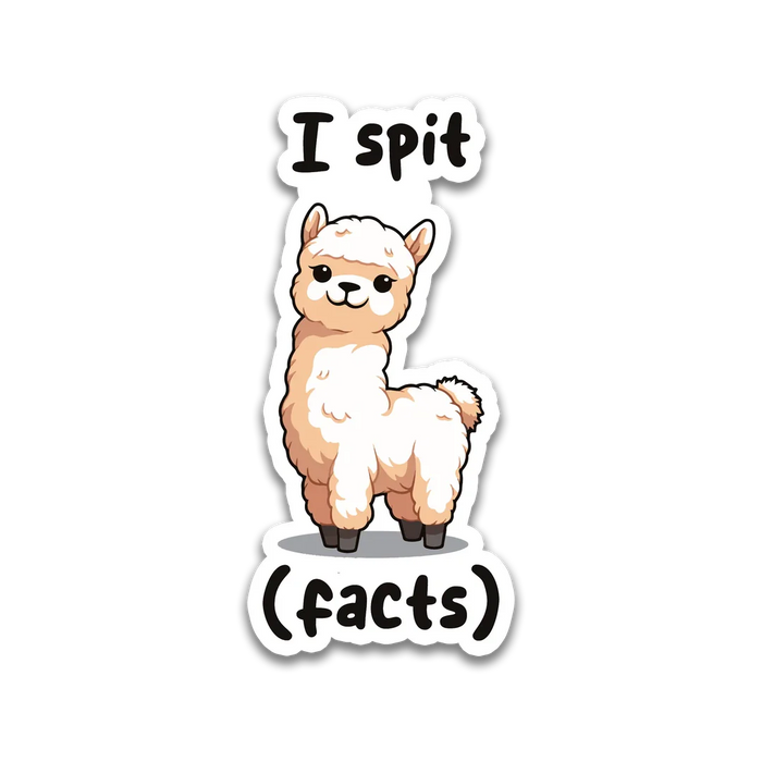 Stick With Finn Llama "I Spit (Facts)" Sticker