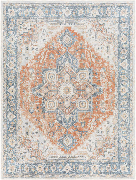 Hauteloom Ezri Rust Washable Area Rug