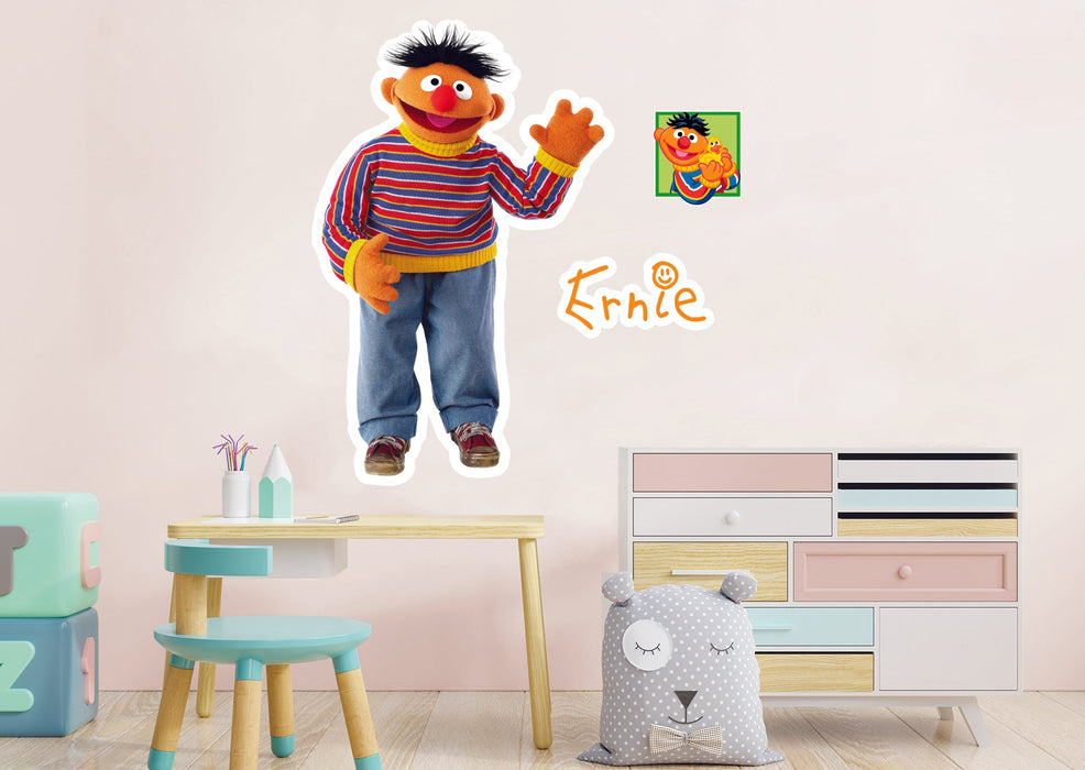 Fathead Ernie RealBig - Officially Licensed Sesame Street Removable Adhesive Decal