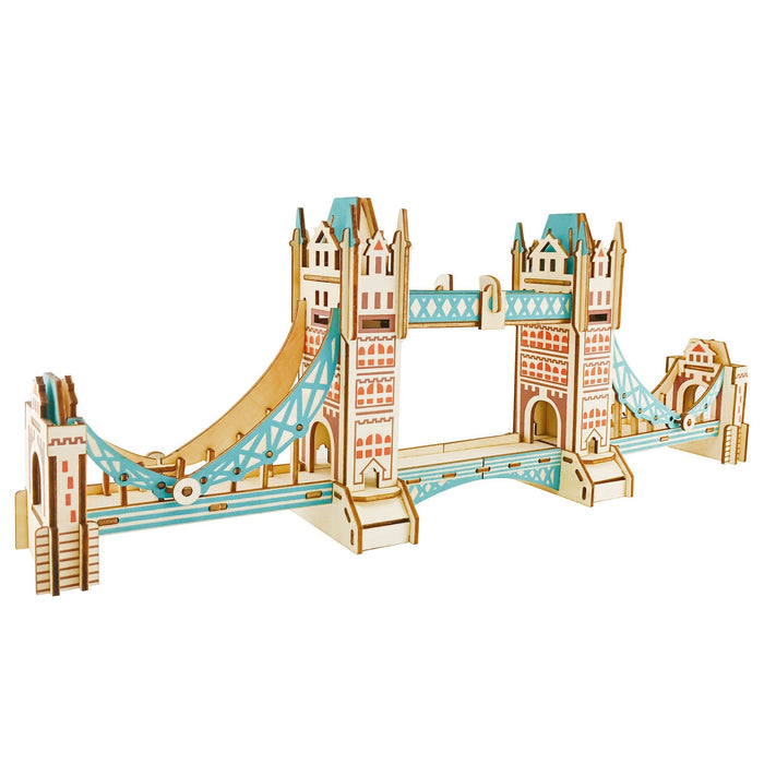 BestPysanky London Tower Bridge Model Kit - Wooden Laser-Cut 3D Puzzle (105 Pcs)