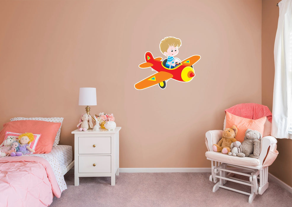 Fathead Nursery: Planes Kid Icon - Removable Adhesive Decal
