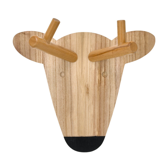 Little Love by NoJo Deer Head with Antlers Natural Wood Nursery Wall Décor