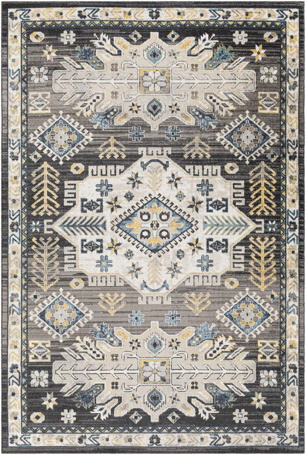 Hauteloom Cabacungan Black & Blue Washable Area Rug