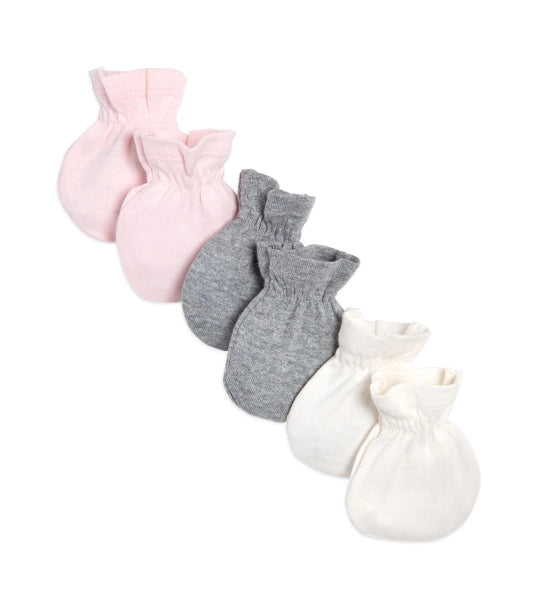 Burts Bees Organic Cotton Baby Mittens 3 Pack Os